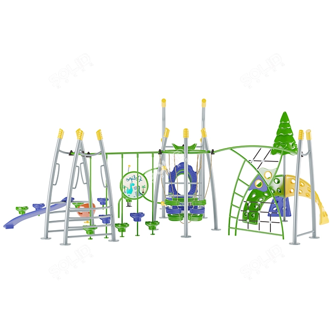 Freestyle III Commercial Playground Set 3D model image 3