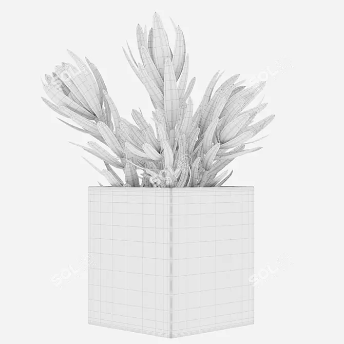 Modern Plant 3D Model Kit 3D model image 5