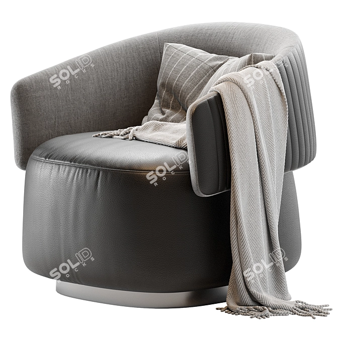 Contemporary Armchair TWIBE Mariani 3D model image 1