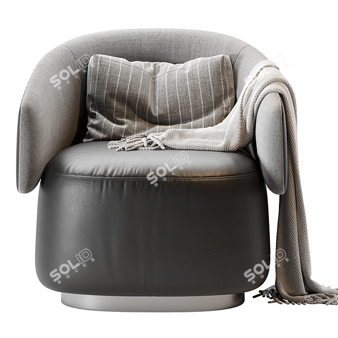 Contemporary Armchair TWIBE Mariani 3D model image 2