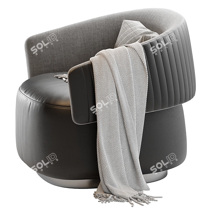 Contemporary Armchair TWIBE Mariani 3D model image 4