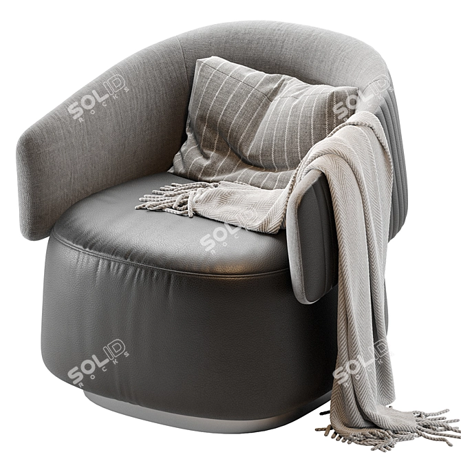 Contemporary Armchair TWIBE Mariani 3D model image 5
