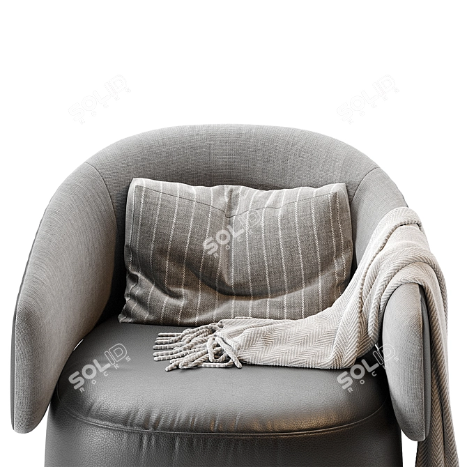Contemporary Armchair TWIBE Mariani 3D model image 6