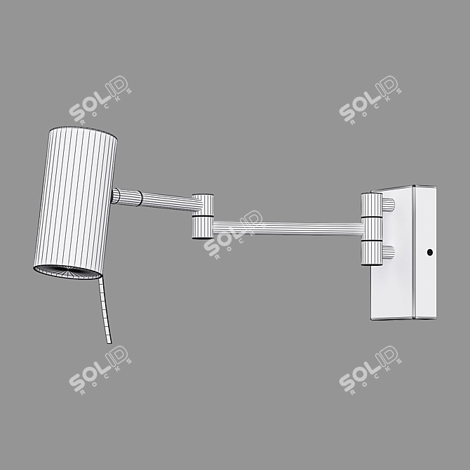 Eurosvet Lank Wall Lamp White 3D model image 2