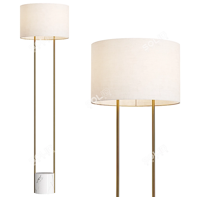 Reno Modern Floor Lamp 3D model image 1