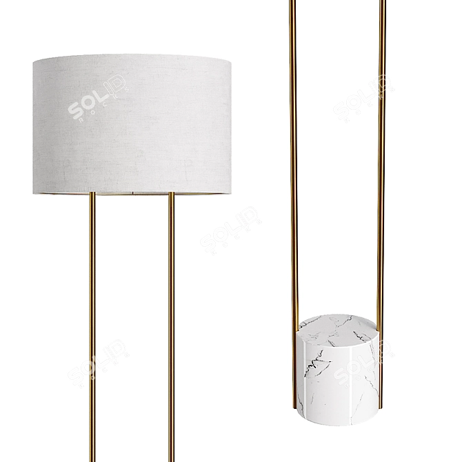 Reno Modern Floor Lamp 3D model image 3
