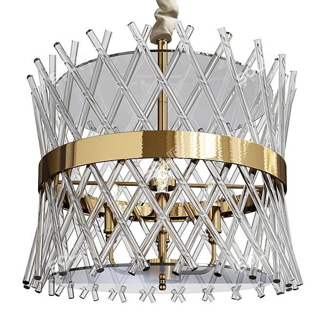 Bert Glass Ceiling Pendant Light 3D model image 1