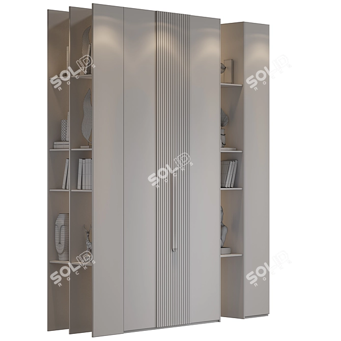 Neoclassical Wardrobe 30, Elegant Storage Solution 3D model image 3