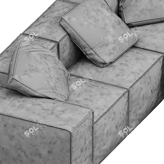 Elegant Melia Corner Sofa 3D model image 3