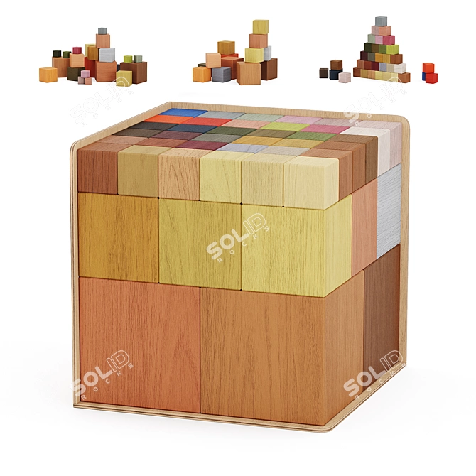 Rainbow Dreams Cube Set 3D model image 1