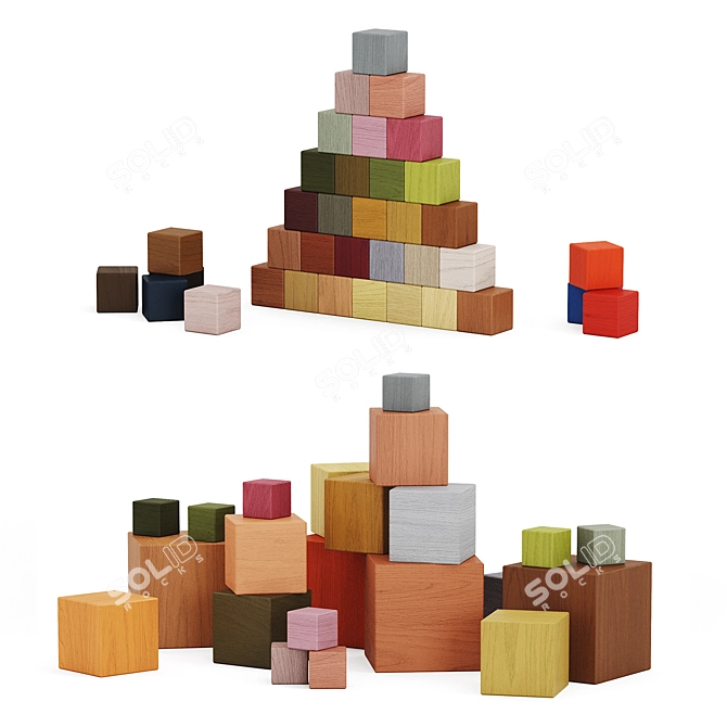 Rainbow Dreams Cube Set 3D model image 2