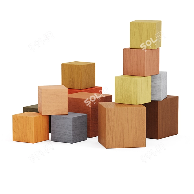 Rainbow Dreams Cube Set 3D model image 3