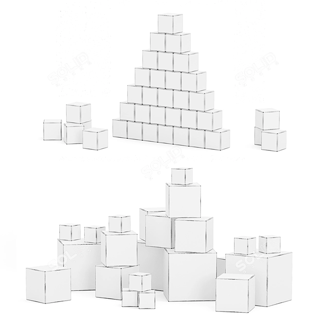 Rainbow Dreams Cube Set 3D model image 5