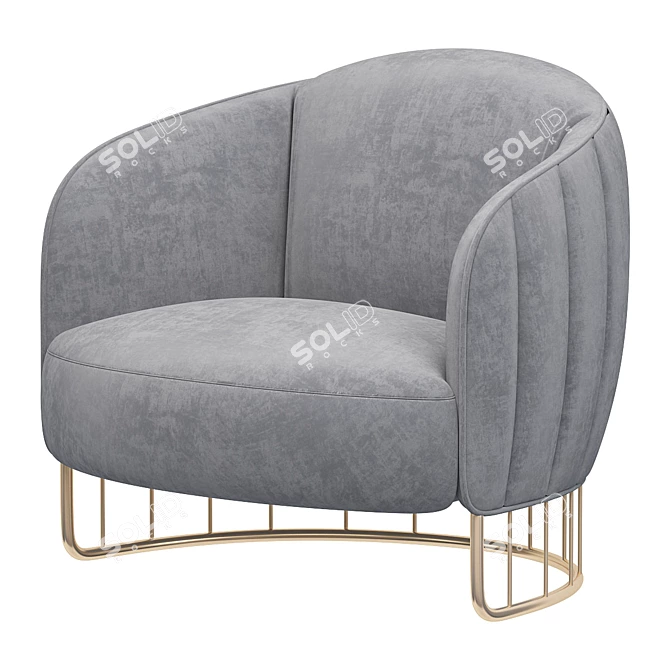 Elegant Tonella Armchair: Sleek Design 3D model image 1