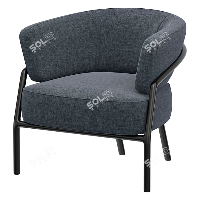 Elegant Nanì Meridiani Armchair 3D model image 1