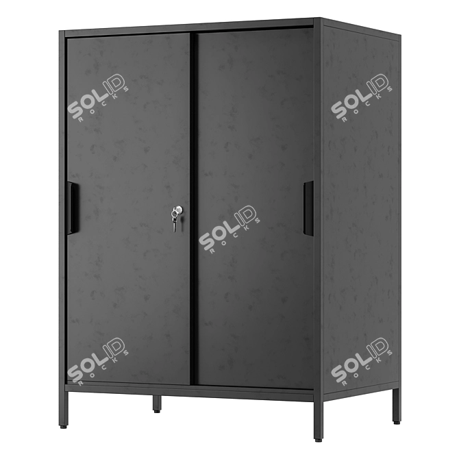 IKEA TROTTEN Sliding Door Wardrobe 3D model image 1