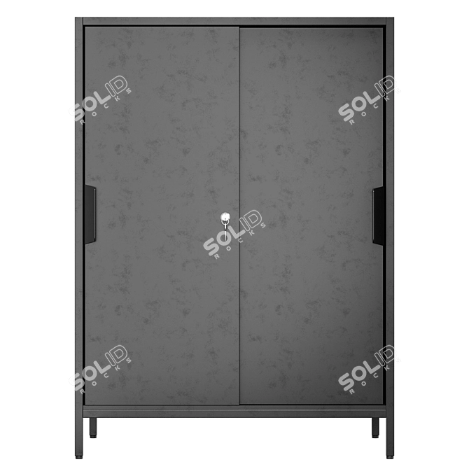 IKEA TROTTEN Sliding Door Wardrobe 3D model image 2