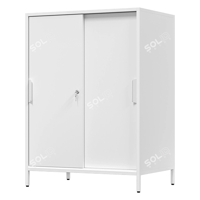 IKEA TROTTEN Sliding Door Wardrobe 3D model image 4