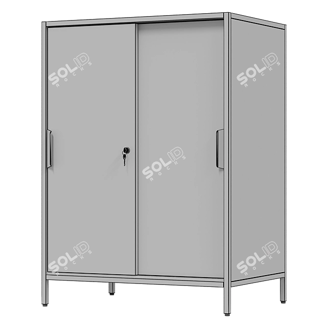 IKEA TROTTEN Sliding Door Wardrobe 3D model image 6