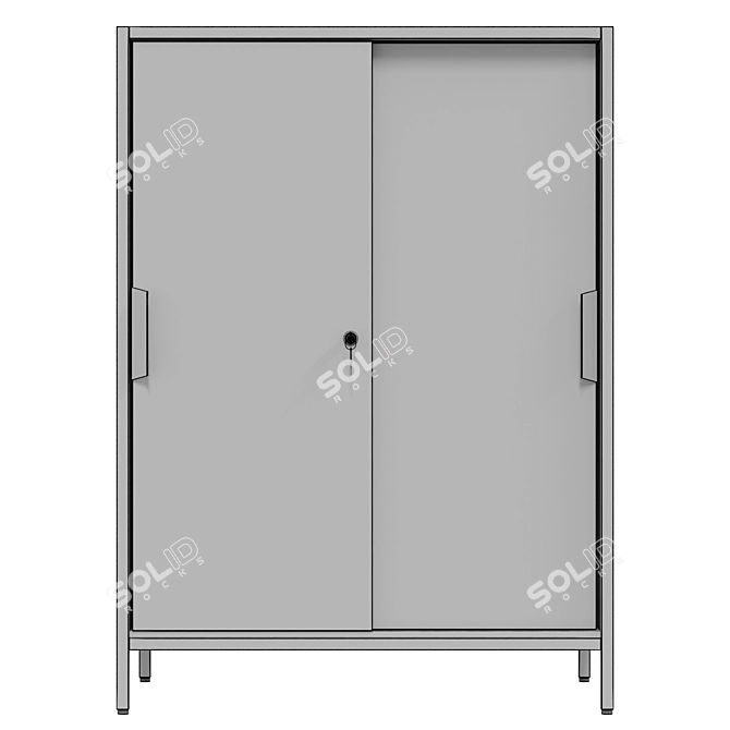 IKEA TROTTEN Sliding Door Wardrobe 3D model image 7