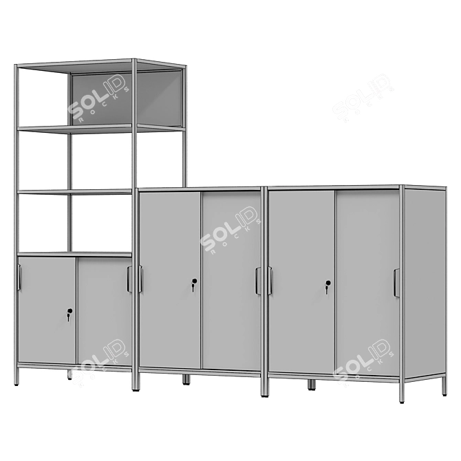 IKEA TROTTEN Cabinet Combination 3D model image 6