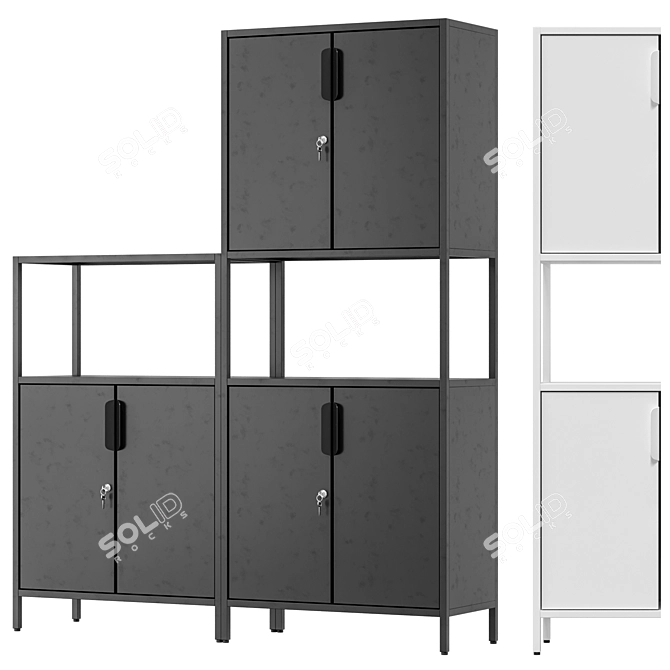 IKEA TROTTEN Cabinet Combo 3D model image 1