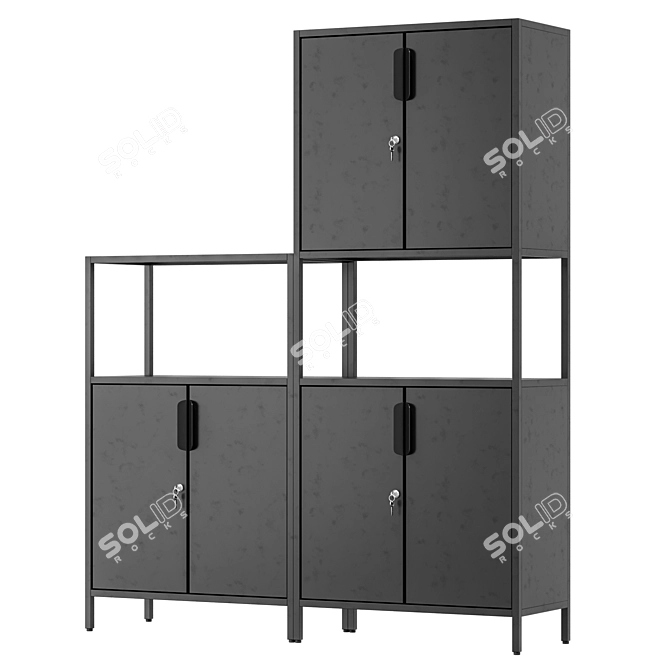 IKEA TROTTEN Cabinet Combo 3D model image 2