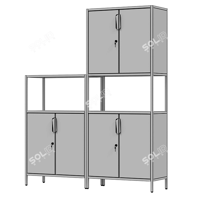 IKEA TROTTEN Cabinet Combo 3D model image 7