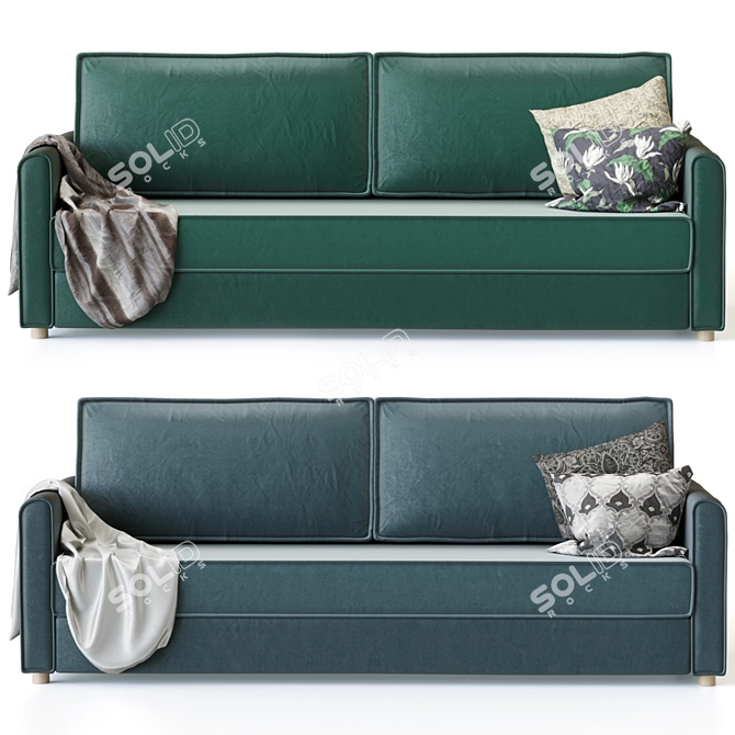 Lille Sofa Collection: Velvet Colors 3D model image 5