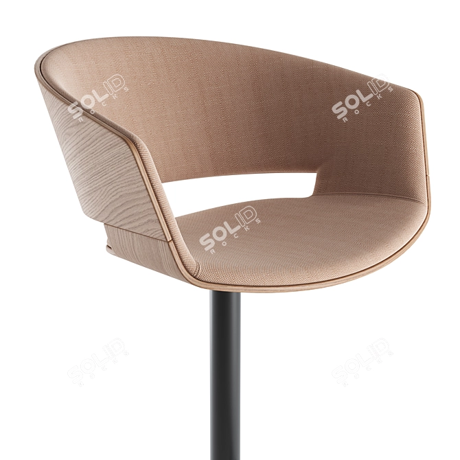 Modern Adjustable Bar Chair 3D model image 4