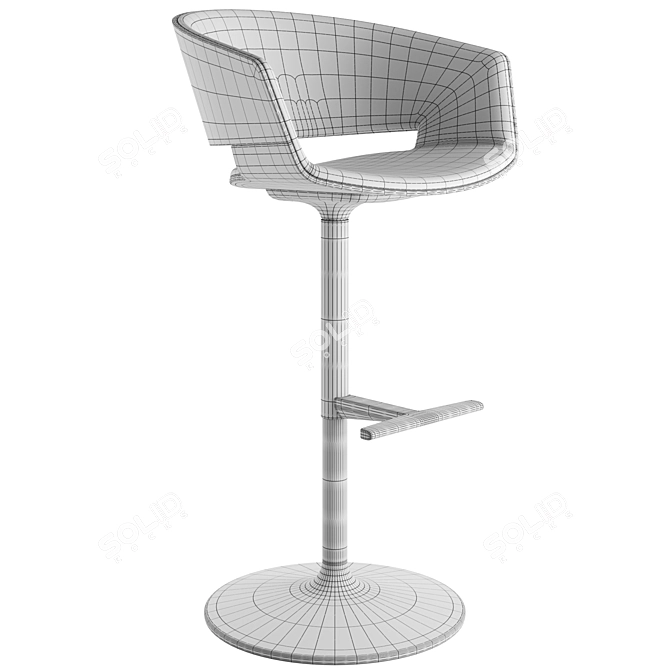 Modern Adjustable Bar Chair 3D model image 5