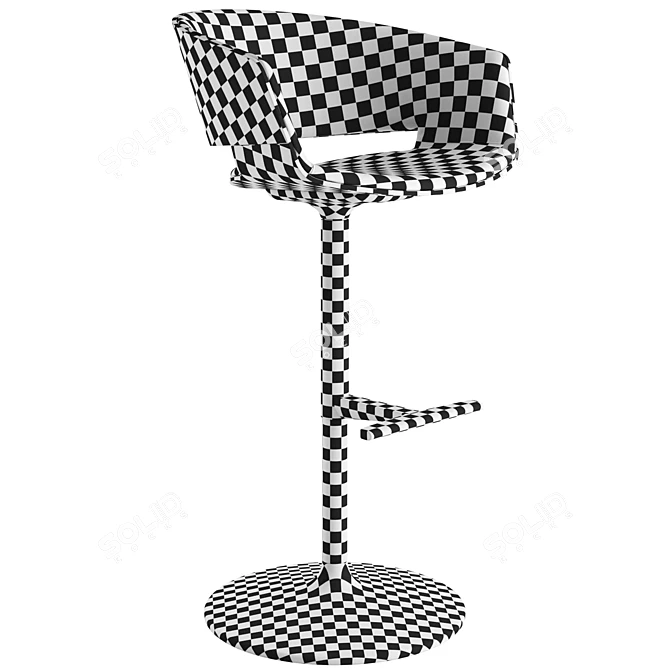 Modern Adjustable Bar Chair 3D model image 6