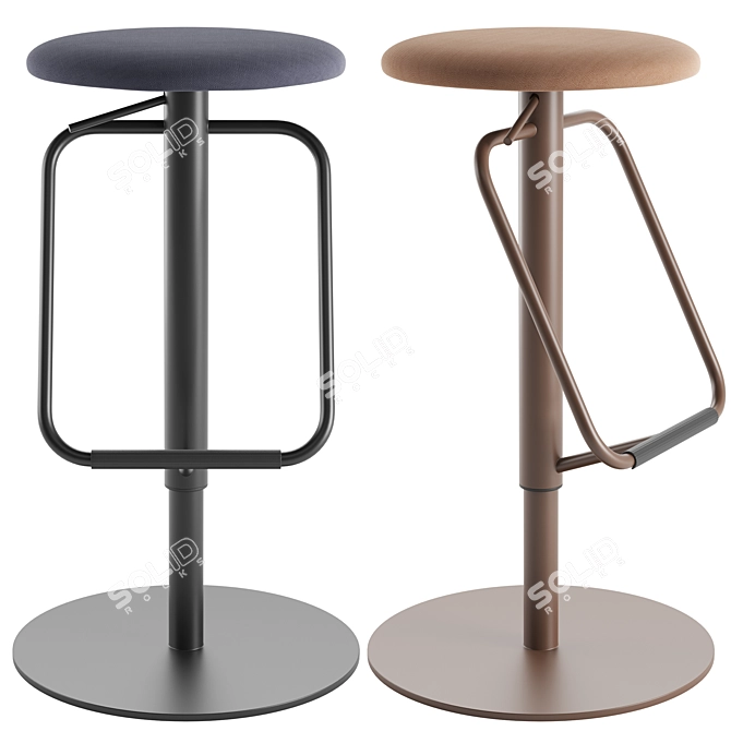 Modern Adjustable Cosmo Stool Design 3D model image 2