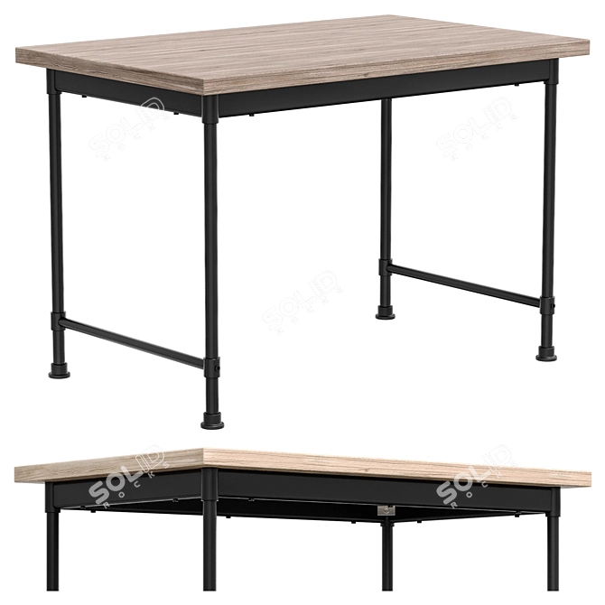 Versatile IKEA KULLABERG Desk 3D model image 1