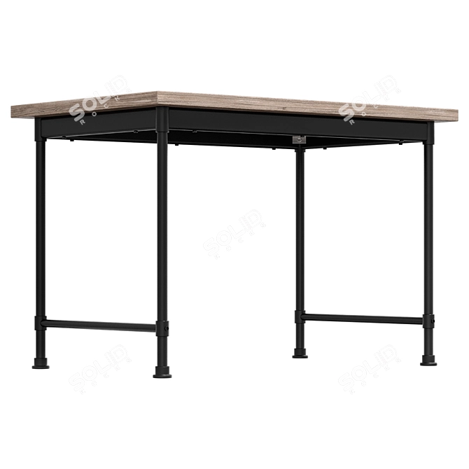 Versatile IKEA KULLABERG Desk 3D model image 4