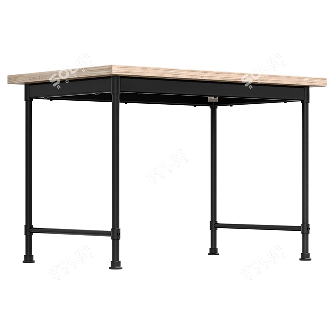 Versatile IKEA KULLABERG Desk 3D model image 5