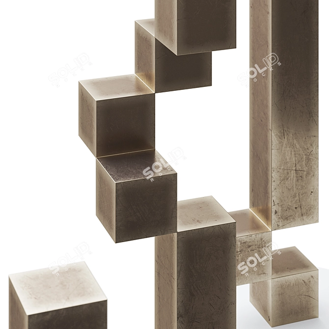 Modern Cubist Sculpture by Siebers 3D model image 2
