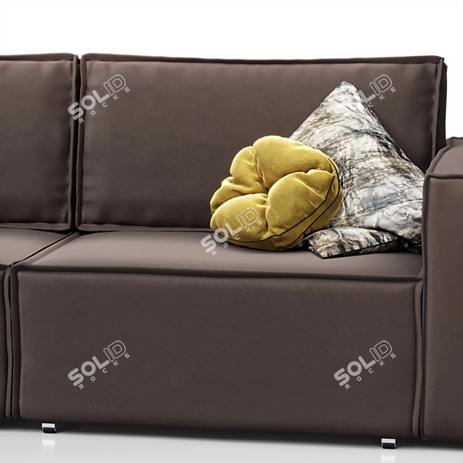 Loft Velvet Sofa Collection 3D model image 5