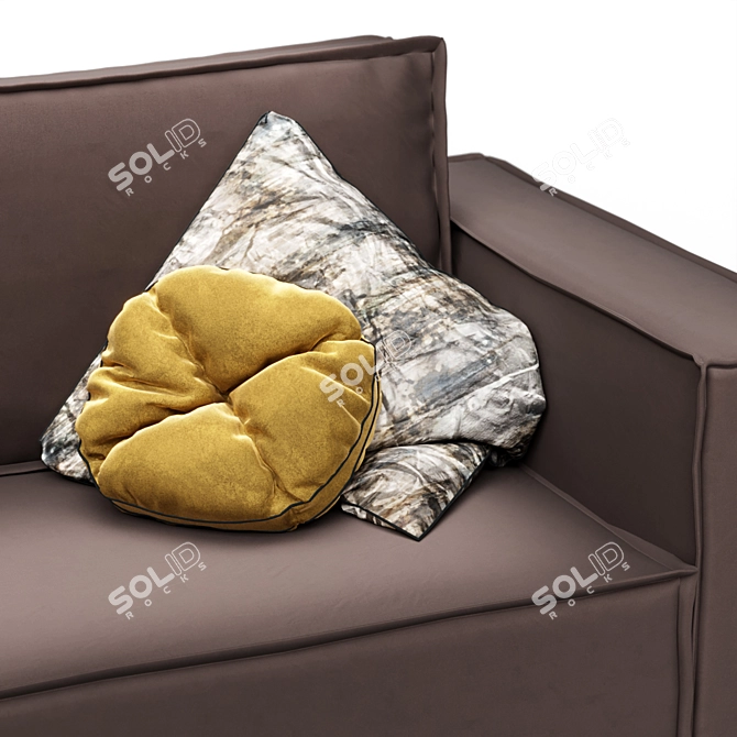 Loft Velvet Sofa Collection 3D model image 8