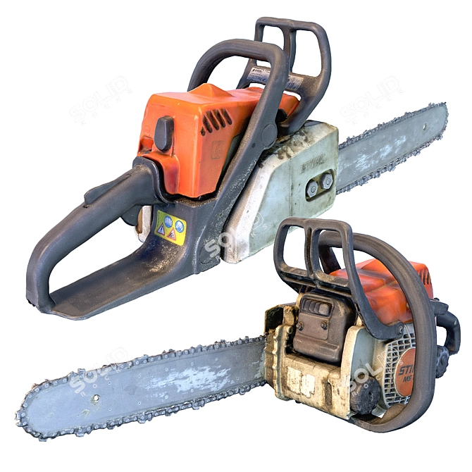 Stihl Chainsaw and Bundle 3D model image 5