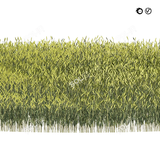 Lush Wheat Field 3D Model 3D model image 1