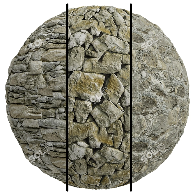 Pietra Cortina Stone Texture Set 3D model image 1