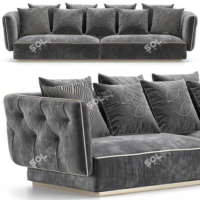 Modern Opera Style Sofa Set 3D model image 1