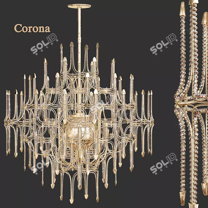 Swarovski Crystal Andromeda Chandelier 3D model image 1