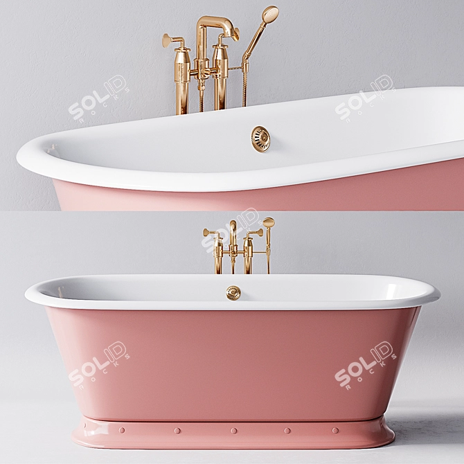 Elegant Avon Cast Iron Tub 3D model image 1