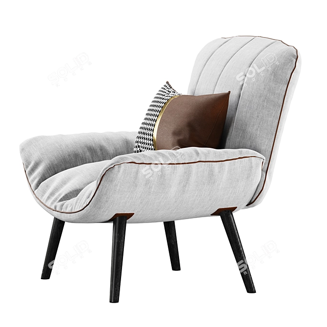 Stylish Armchair Pil Bonaldo 3D model image 3