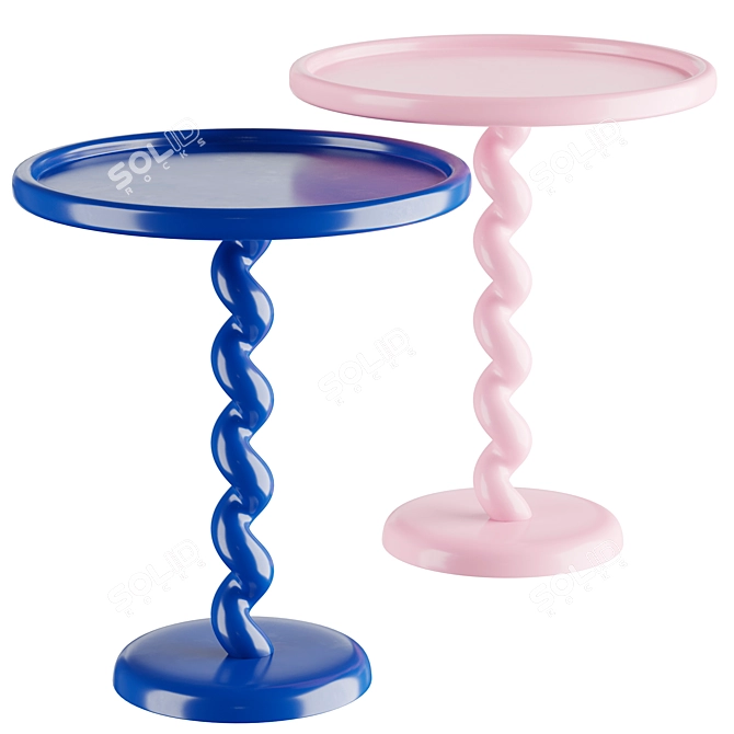 Pink Twister Side Table | Стол 3D model image 2