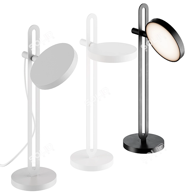 Glowing Echo White Table Lamp 3D model image 1