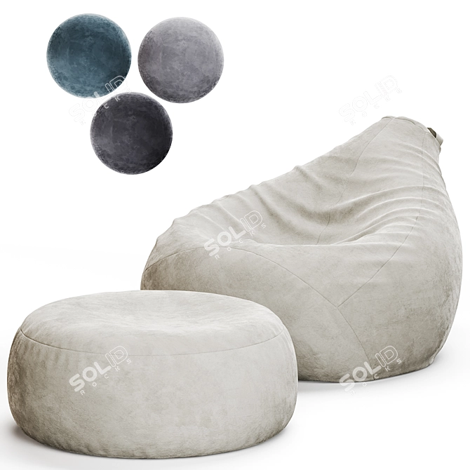 RANGA Performance Bean Bag Chair 3D model image 1