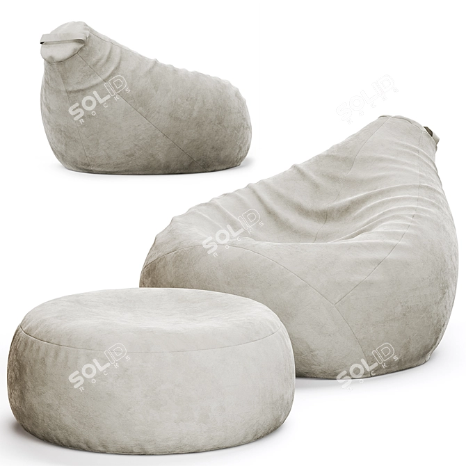 RANGA Performance Bean Bag Chair 3D model image 5